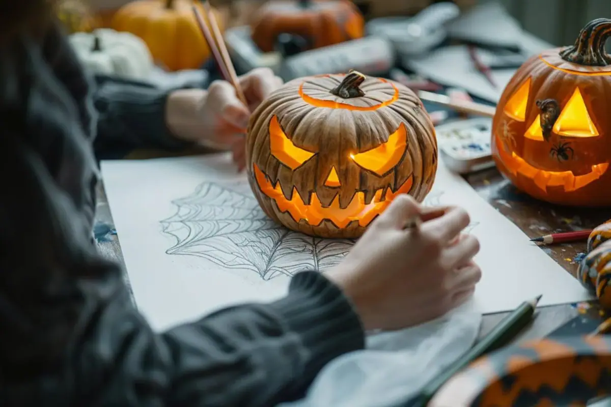 Comment dessiner une citrouille ?