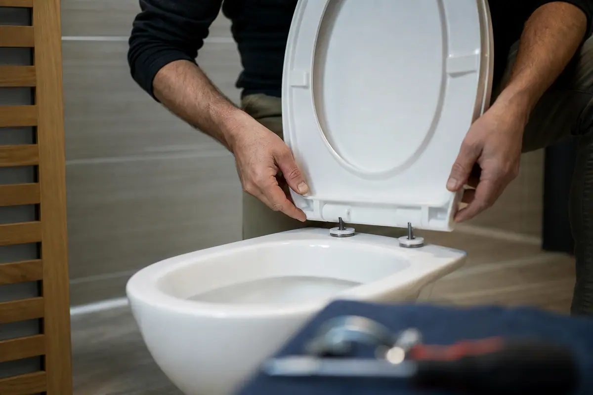 Comment réaliser le montage d’un abattant de WC ?