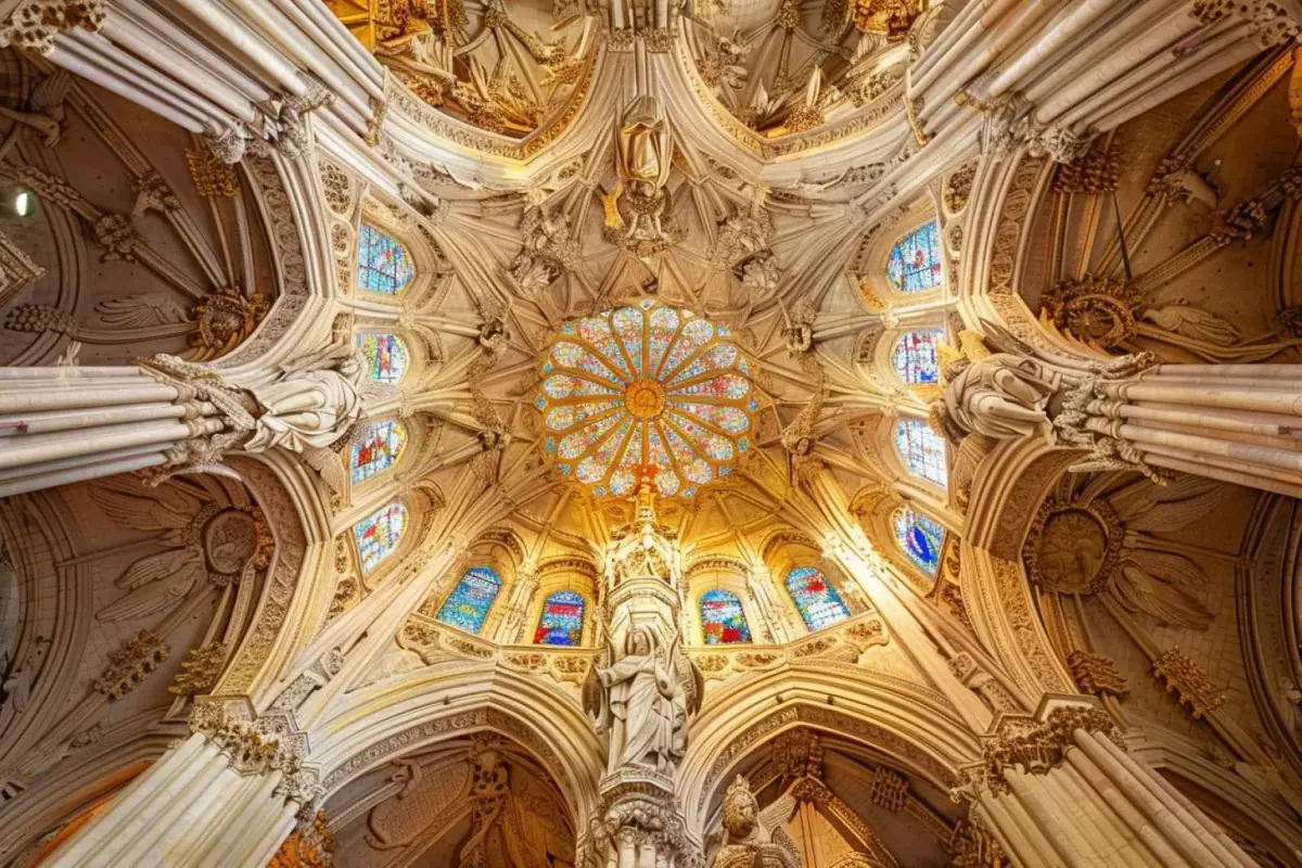 Quelles sont les caractéristiques impressionnantes du plafond cathédrale ?